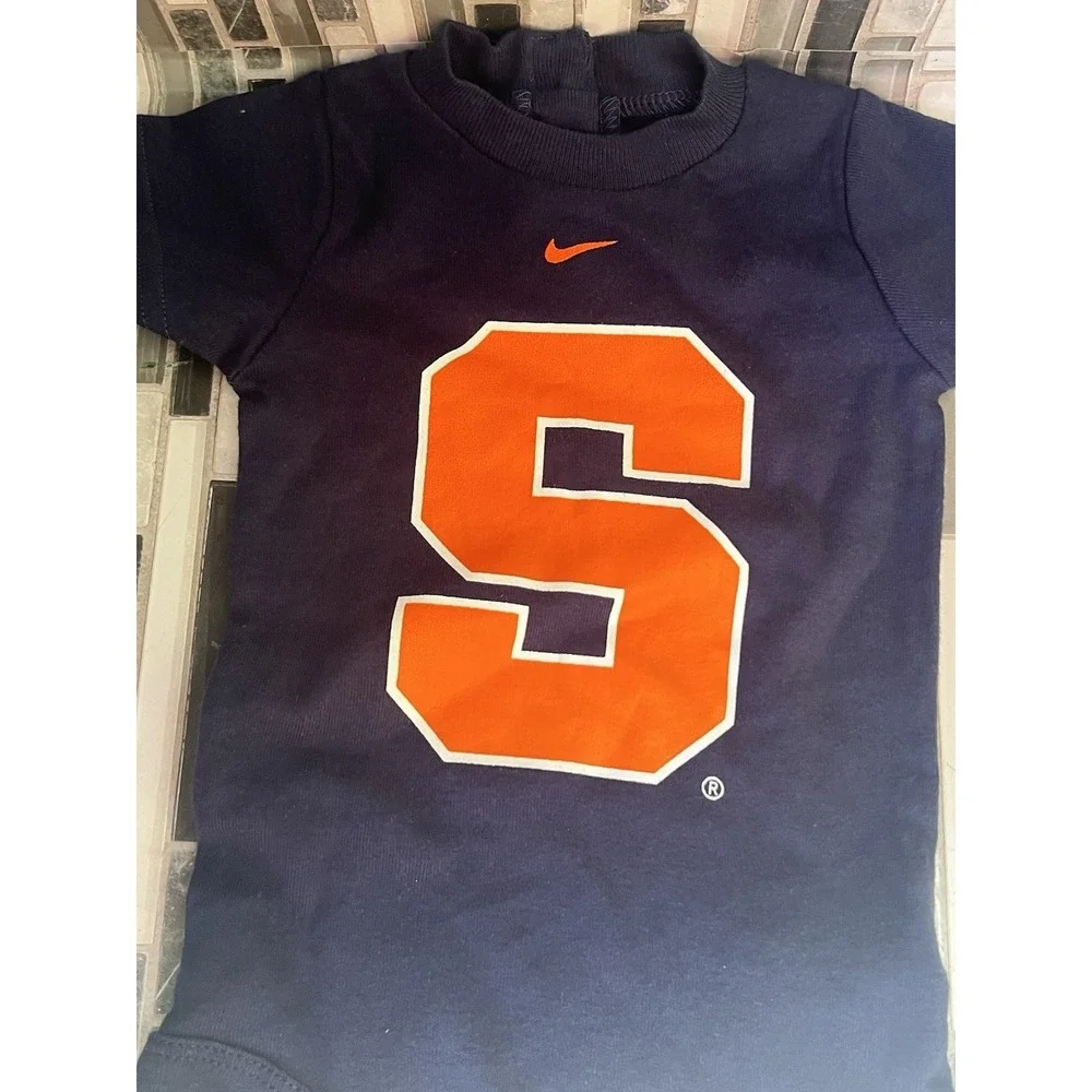 NWT NCAA Syracuse Orange‎ Bodysuit Baby Size 3/6 Months Blue